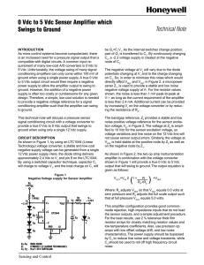 0 Vdc to 5 Vdc Sensor Amplifier which Swings to Ground Technical