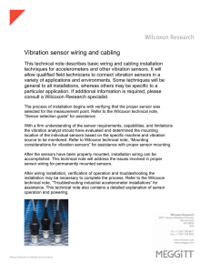 Vibration sensor wiring and cabling