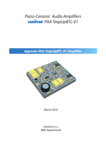 PiezoTCeramic AudioAmplifiers sonitron PAATStepUpBTLT01