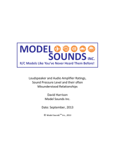 Loudspeaker and Audio Amplifier Ratings, Sound Pressure Level