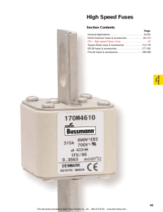 High Speed Fuses - Barr