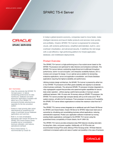 Data Sheet SPARC T5-4 Server