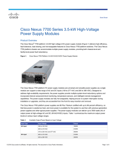 Cisco Nexus 7700 Platform 3.5-kW High