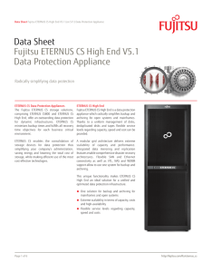 Data Sheet Fujitsu ETERNUS CS High End V5.1 Data Protection