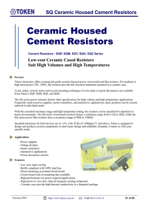 Cement Resistors - SQP, SQM, SQT, SQH, SQZ Series