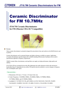 JT10.7M Ceramic Discriminator for FM