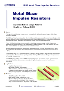 Impulse Resistors Metal Glaze