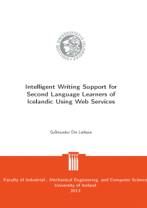 Intelligent Writing Support for Second Language