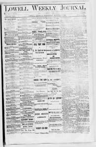 Lowell Weekly Journal for November 6, 1872