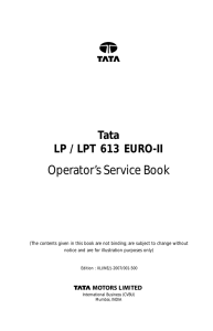 Operator`s Service Book