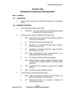 section 17060 grounding of communications equipment