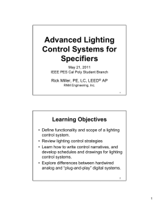 Lighting Control Systems for Specifiers