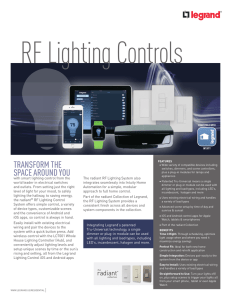 radiant RF Lighting Controls