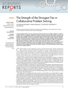 The Strength of the Strongest Ties in Collaborative Problem Solving