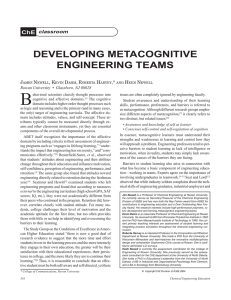 developing metacognitive engineering teams