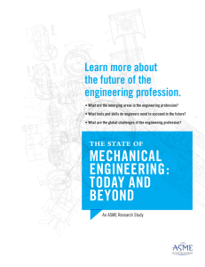 The State of Mechanical Engineering: Today and Beyond