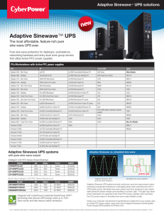 Adaptive Sinewave™ UPS