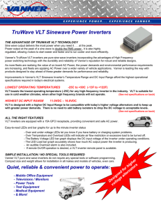 TruWave VLT Sinewave Power Inverters