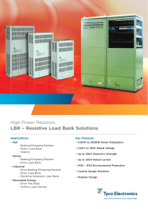 Type LBR Series - Resistive Load Bank Solutions