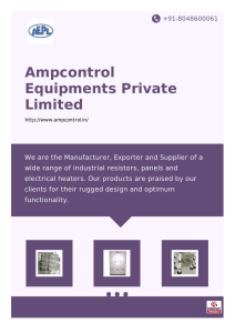 Brochure - Ampcontrol Equipments Private Limited