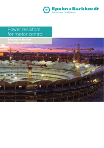Power resistors for motor control