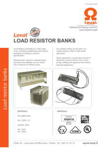 LOAD RESISTOR BANKS Load resistor banks