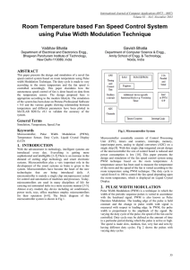 Room Temperature based Fan Speed Control System using Pulse