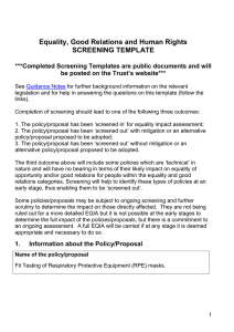 Fit Testing of Respiratory Protective