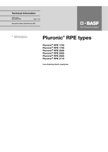 Pluronic® RPE types