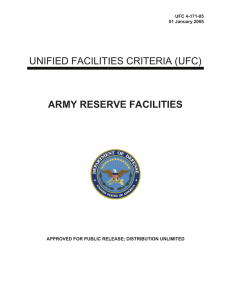 UNIFIED FACILITIES CRITERIA (UFC) ARMY RESERVE FACILITIES