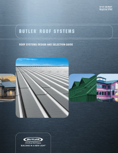 BUtler® roof systems