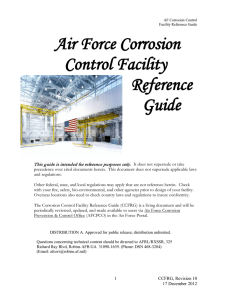 Corrosion Control Reference Facility Guide