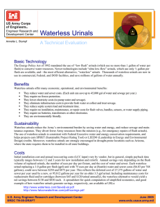 Waterless Urinals - MaP Toilet Testing