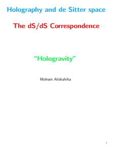 On the dS Hologravity