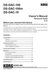 DS-DAC-100/100m/10 Owner`s Manual