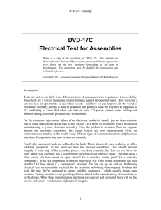 DVD-17C Electrical Test for Assemblies