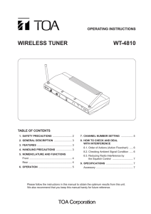 WIRELESS TUNER WT-4810