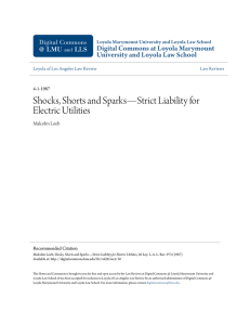 Shocks, Shorts and Sparks—Strict Liability for Electric Utilities