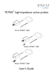TETRIS Probes User`s Guide