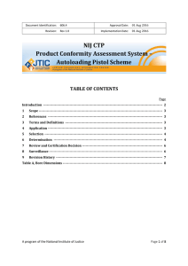 NIJ CTP Product Conformity Assessment System – Autoloading