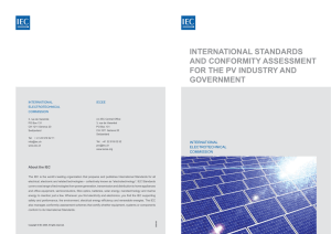 international standards and conformity assessment for the pv