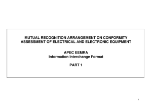 Mutual Recognition Arrangement on Conformity Assessment of