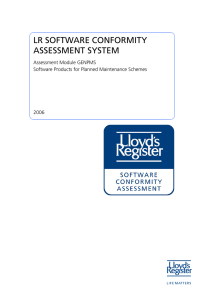 lr software conformity assessment system