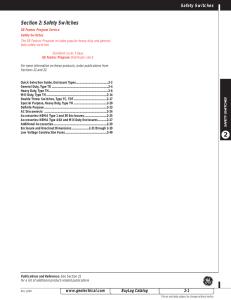 GE 2005 Buylog - Section 2: Safety Switches