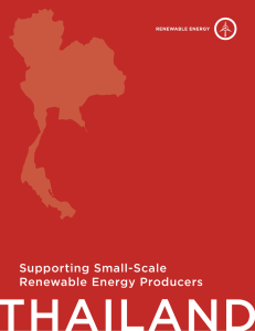 Thailand Supporting Small-Scale Renewable Energy Producers