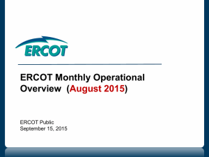 ERCOT Monthly Operational Overview (August 2015)