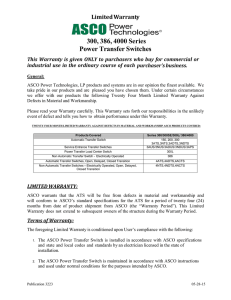 300, 386, 4000 Series Power Transfer Switches