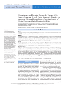 Chemotherapy and Targeted Therapy for Women With Human
