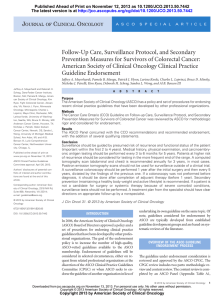 Follow-Up Care, Surveillance Protocol, and Secondary Prevention