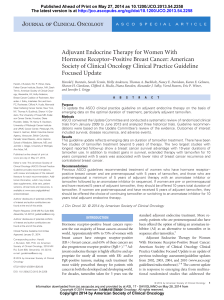 Adjuvant Endocrine Therapy for Women With Hormone Receptor